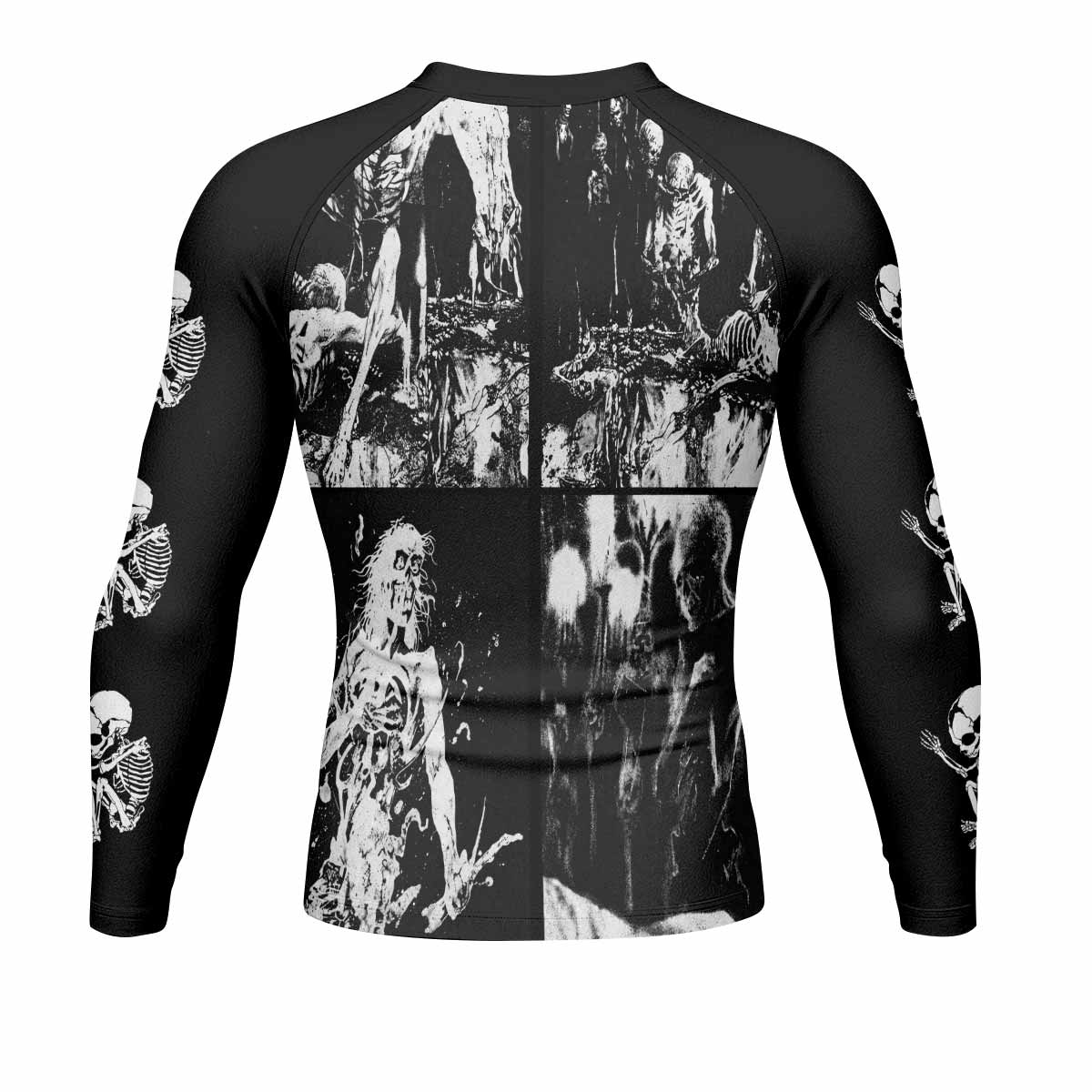 Cannibal Corpse Horror Men's Rash Guard Long Sleeve - back view mockup