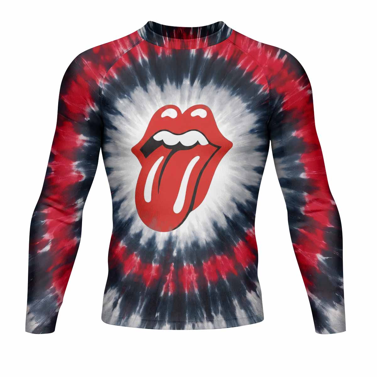 The Rolling Stones Men's Rash Guard Long Sleeve - front view mockup