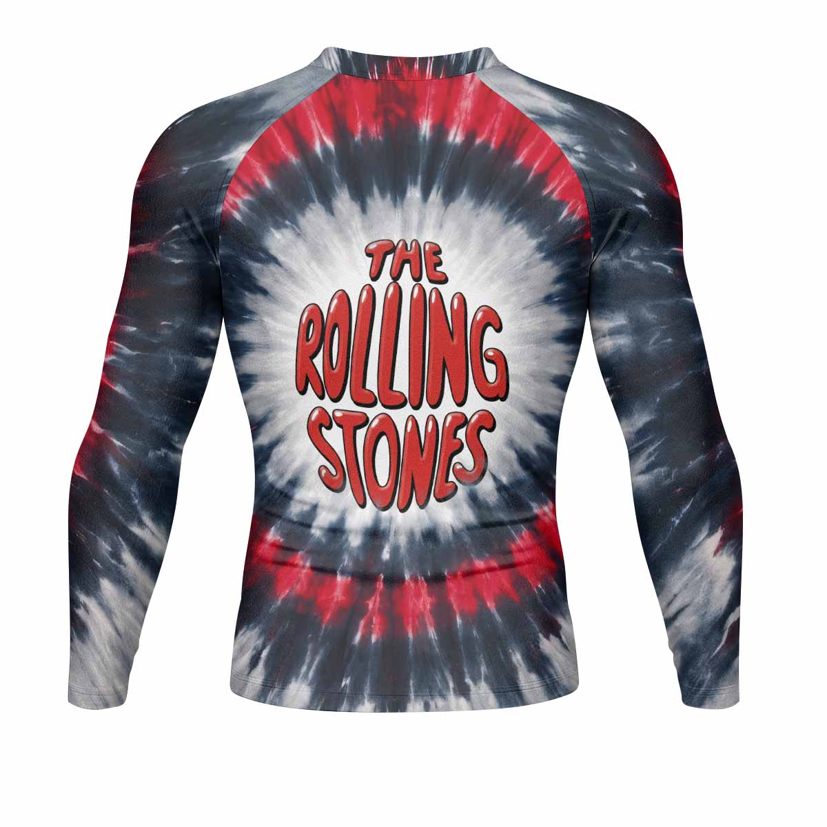 The Rolling Stones Men's Rash Guard Long Sleeve - back view mockup