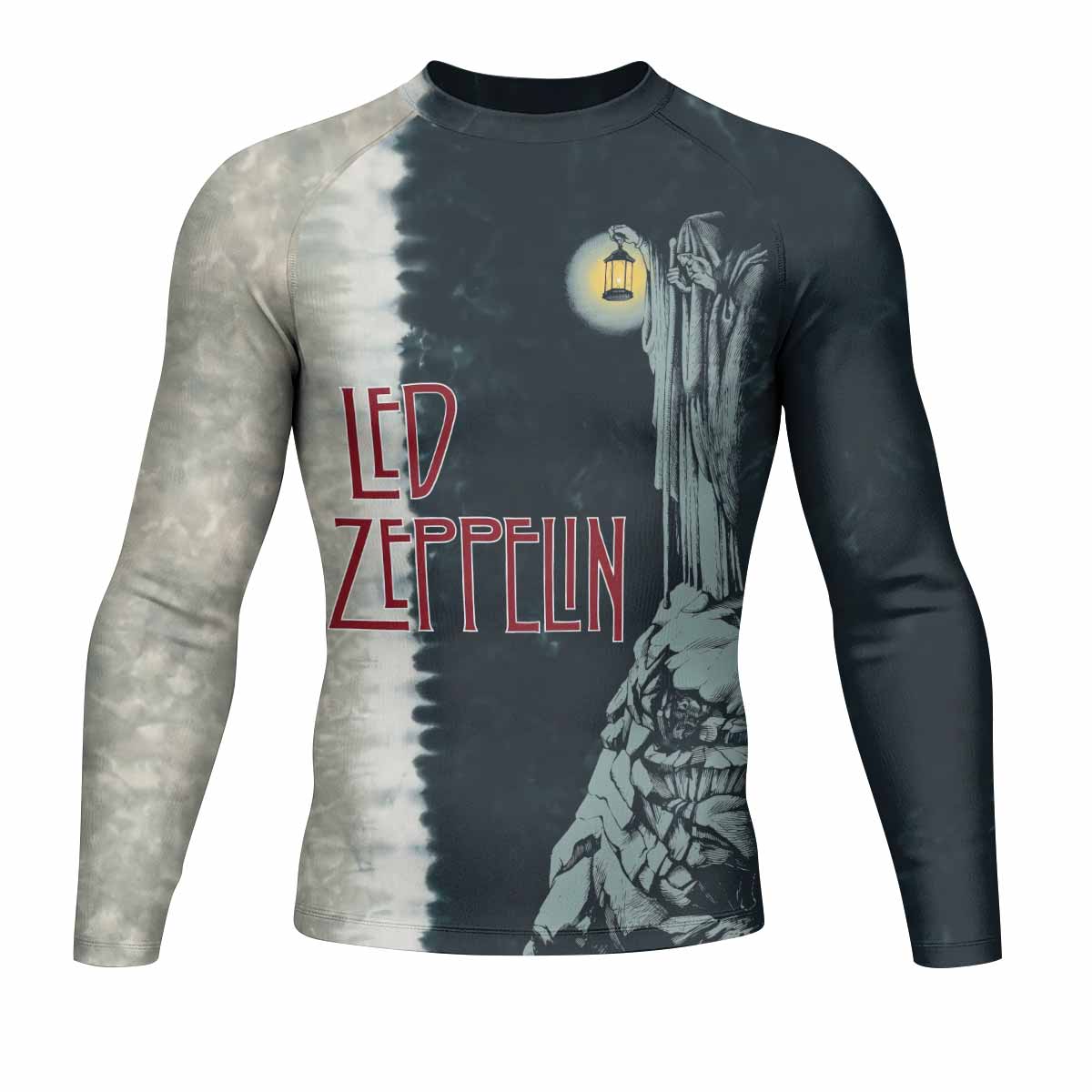 Led Zeppelin The Hermit Men's Rash Guard Long Sleeve - front view mockup