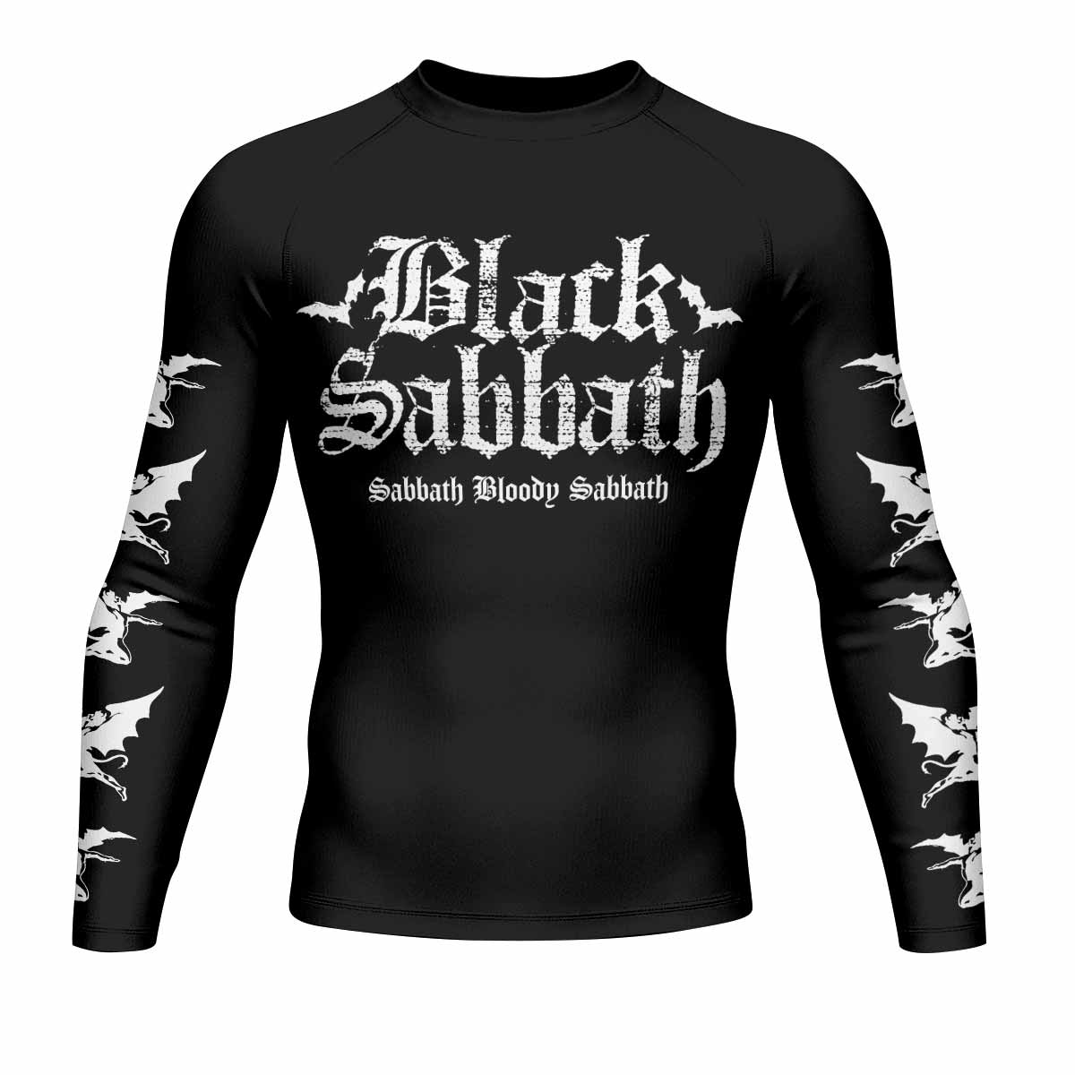 Black Sabbath Sabbath Bloody Sabbath Men's Rash Guard Long Sleeve - front view mockup