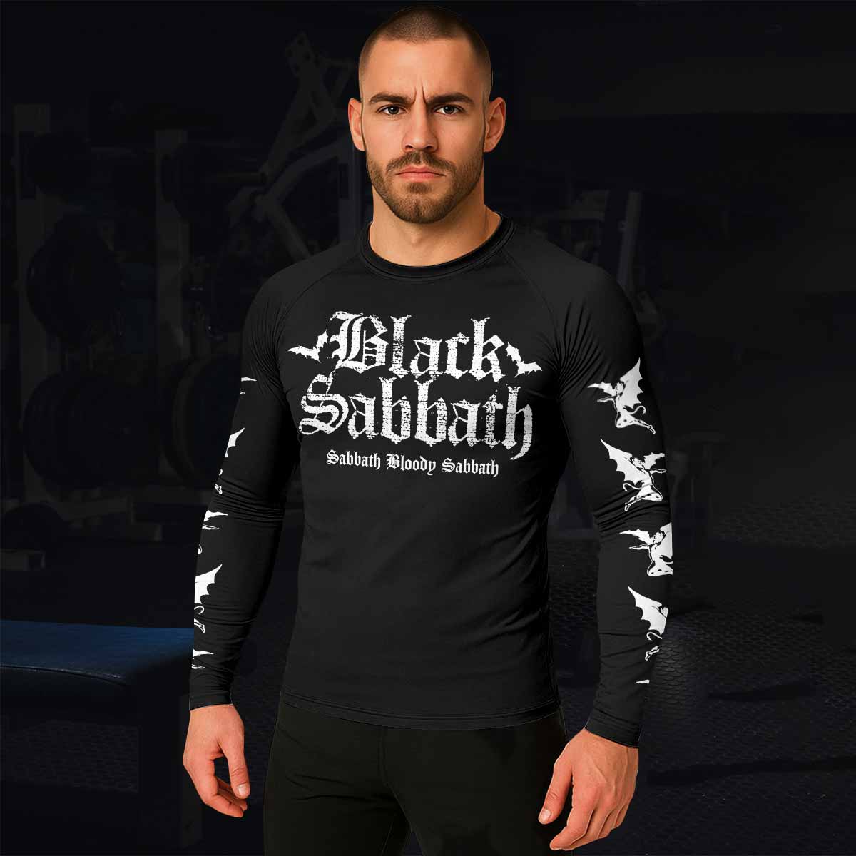 Black Sabbath Sabbath Bloody Sabbath Men's Rash Guard Long Sleeve - lifestyle view