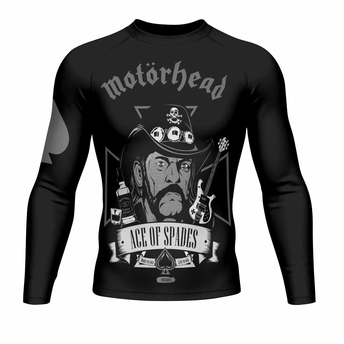 Motörhead Ace of Spades Men's Rash Guard Long Sleeve - front view mockup