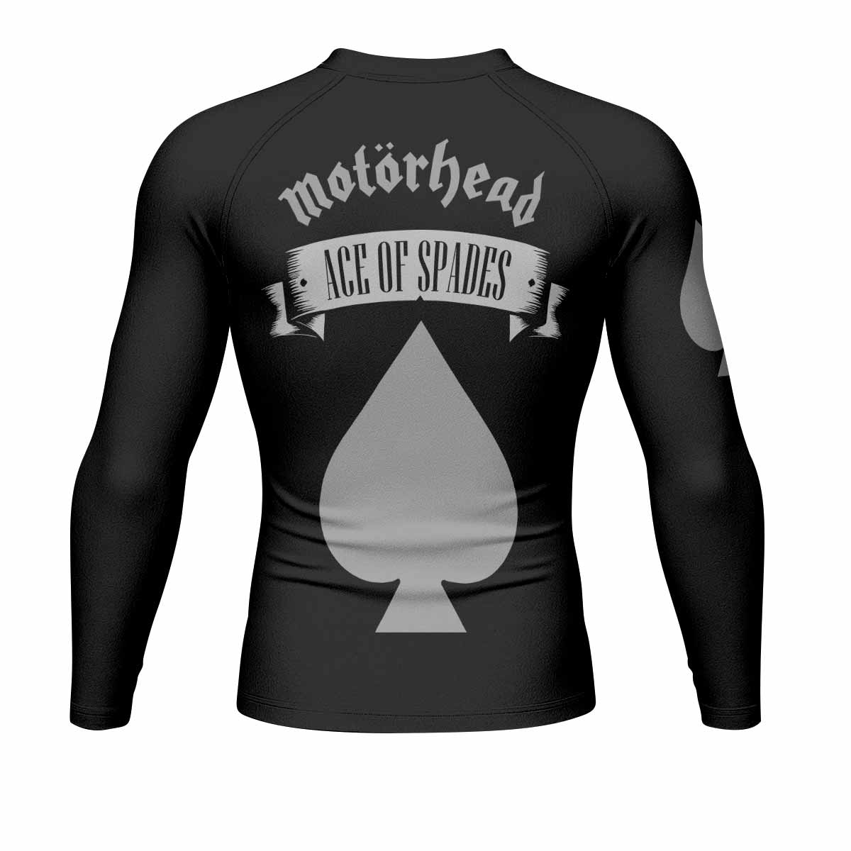 Motörhead Ace of Spades Men's Rash Guard Long Sleeve - back view mockup
