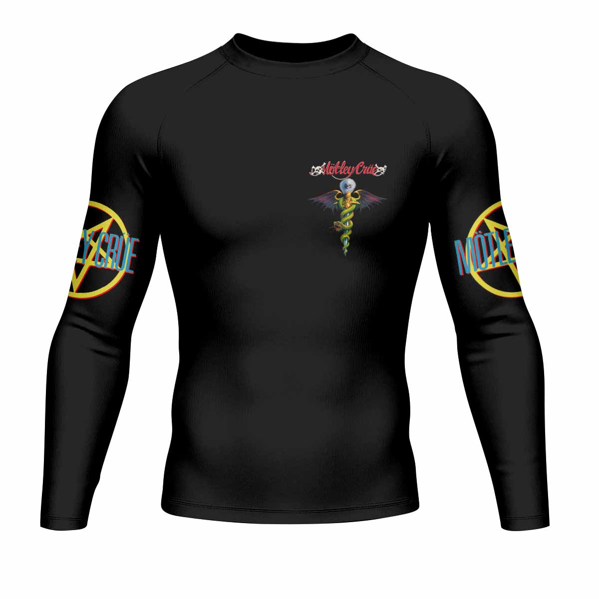 Mötley Crüe Dr. Feelgood Men's Rash Guard Long Sleeve - front view mockup
