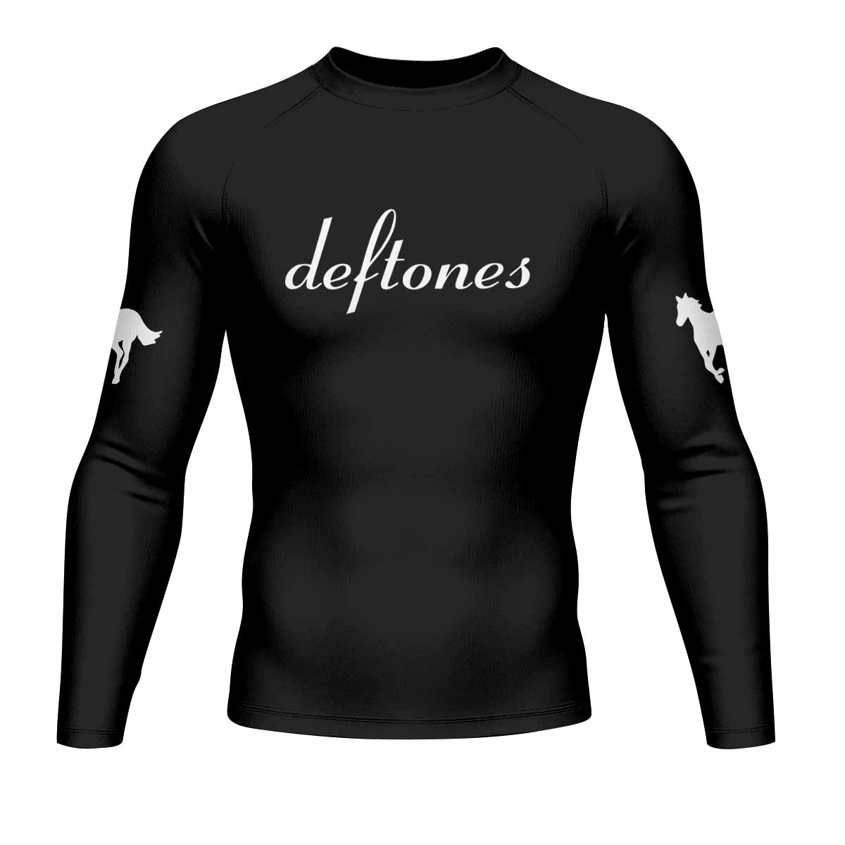 Deftones Cigarette Vintage Men's Rash Guard Long Sleeve - front view mockup