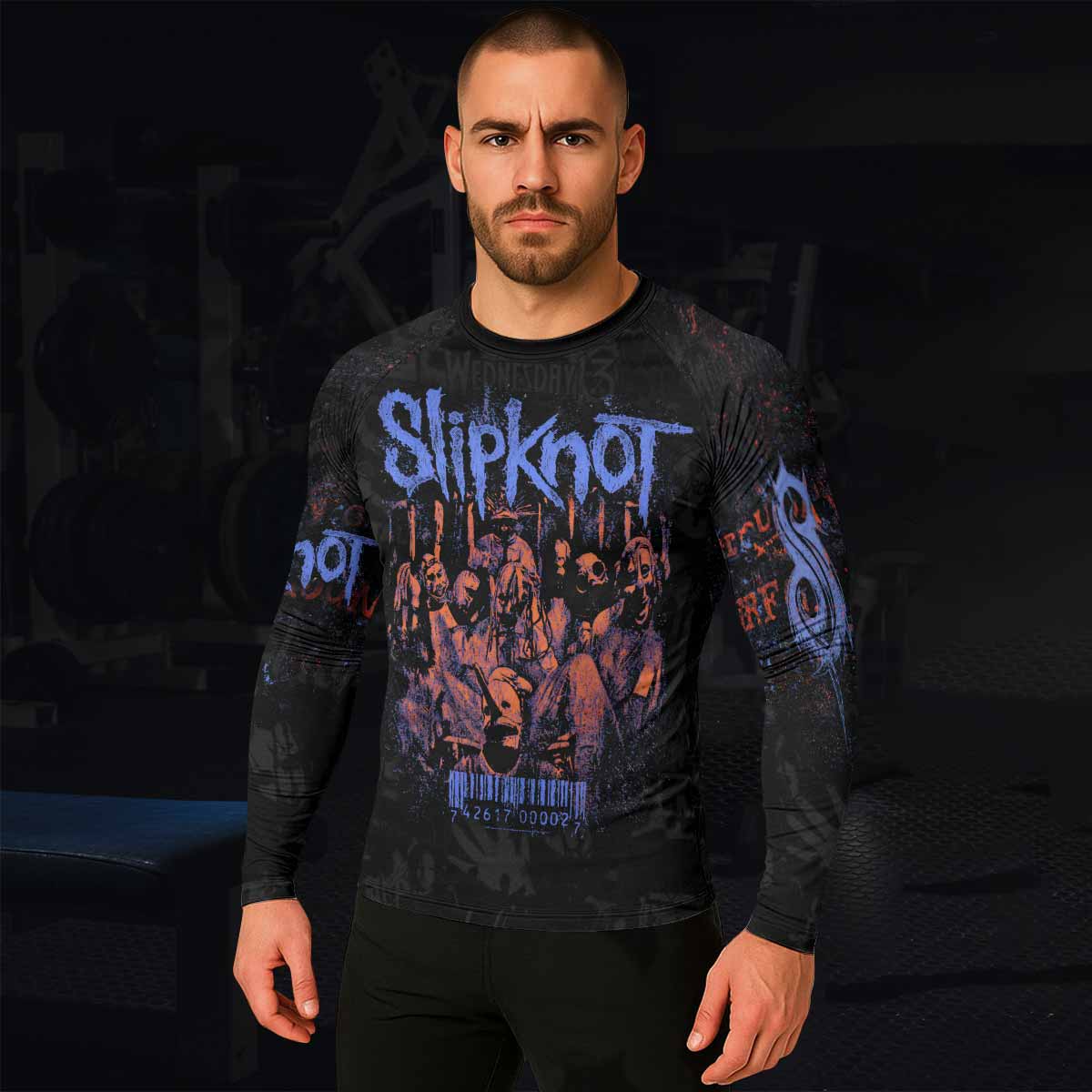 Slipknot Welcome To 1999 Men's Rash Guard Long Sleeve - lifestyle view