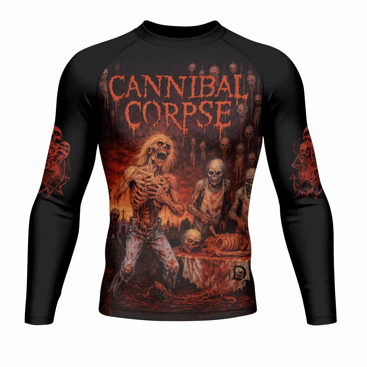 Cannibal Corpse Eaten Back to Life Men's Rash Guard Long Sleeve - front view mockup