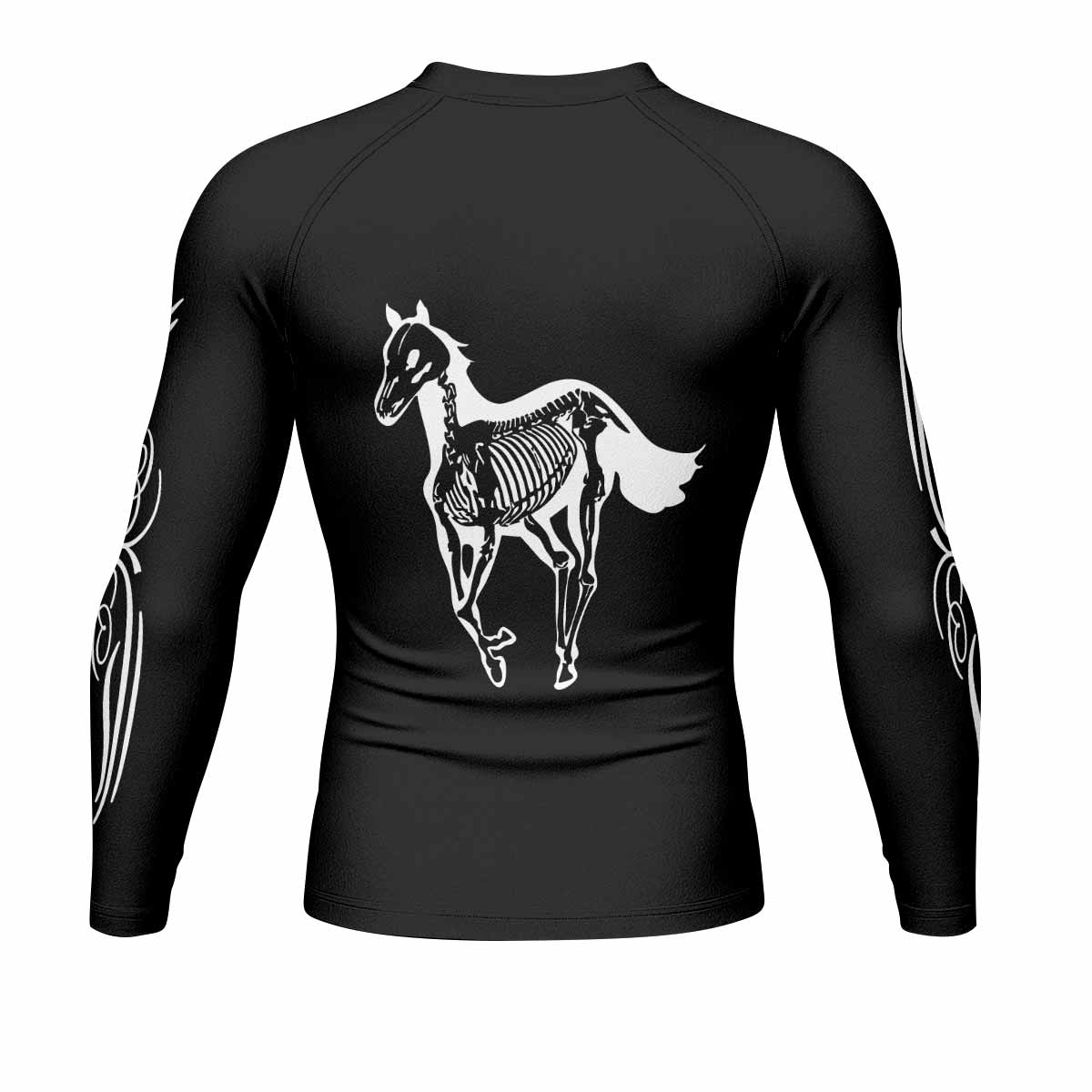Deftones Sacramento Men's Rash Guard Long Sleeve - back view mockup