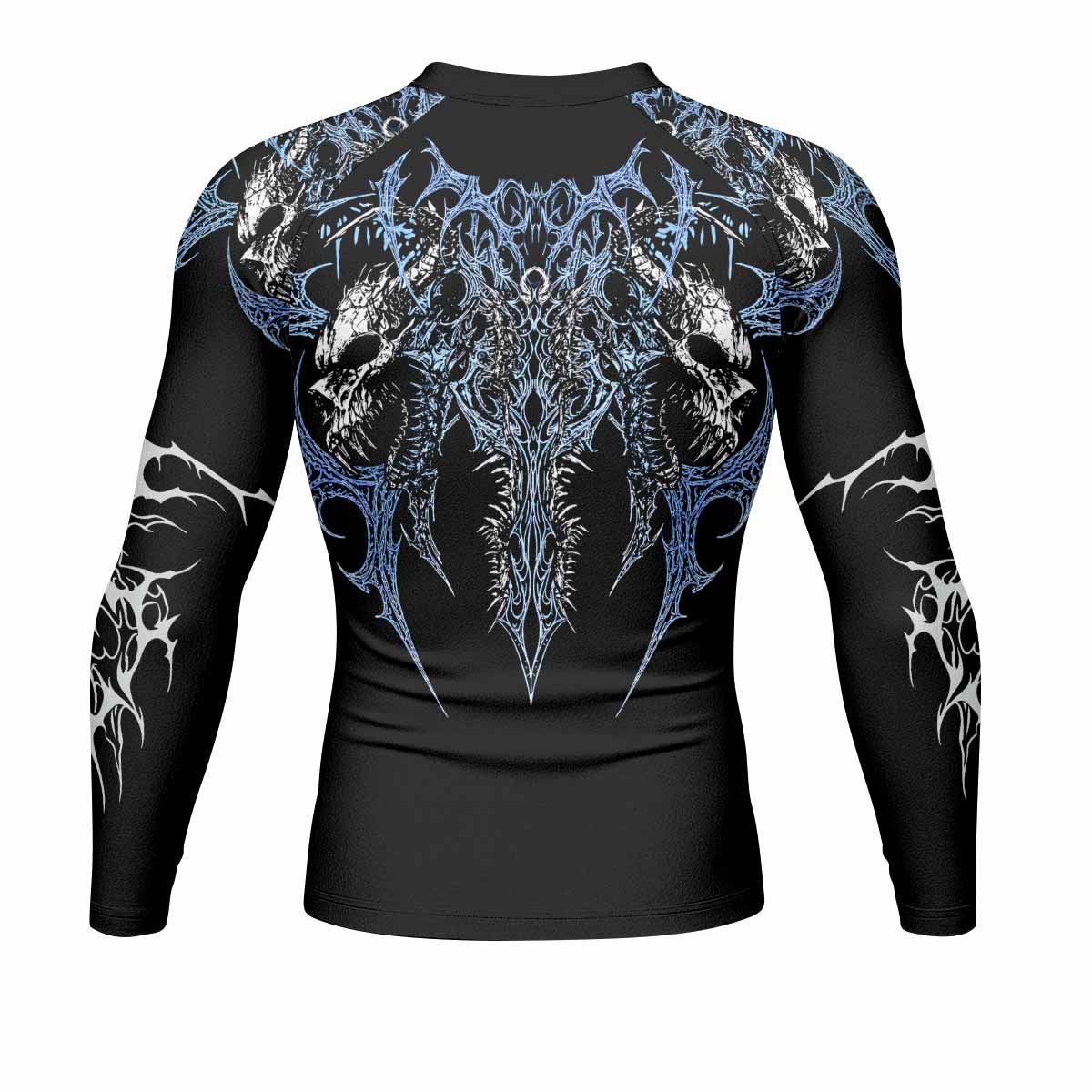 Abyssal Dominion Men's Rash Guard Long Sleeve - back view mockup