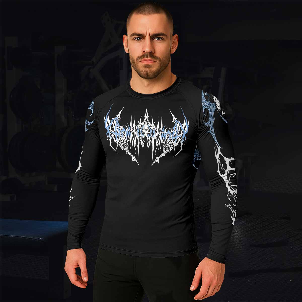 Abyssal Dominion Men's Rash Guard Long Sleeve - lifestyle view