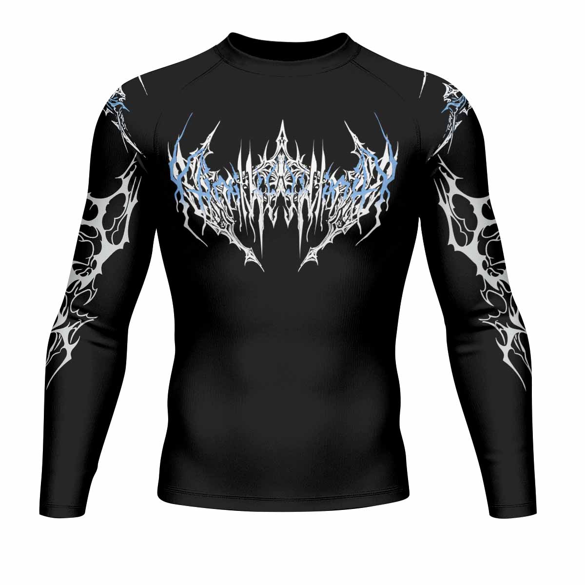 Hellborn Dominion Men's Rash Guard Long Sleeve - front view mockup