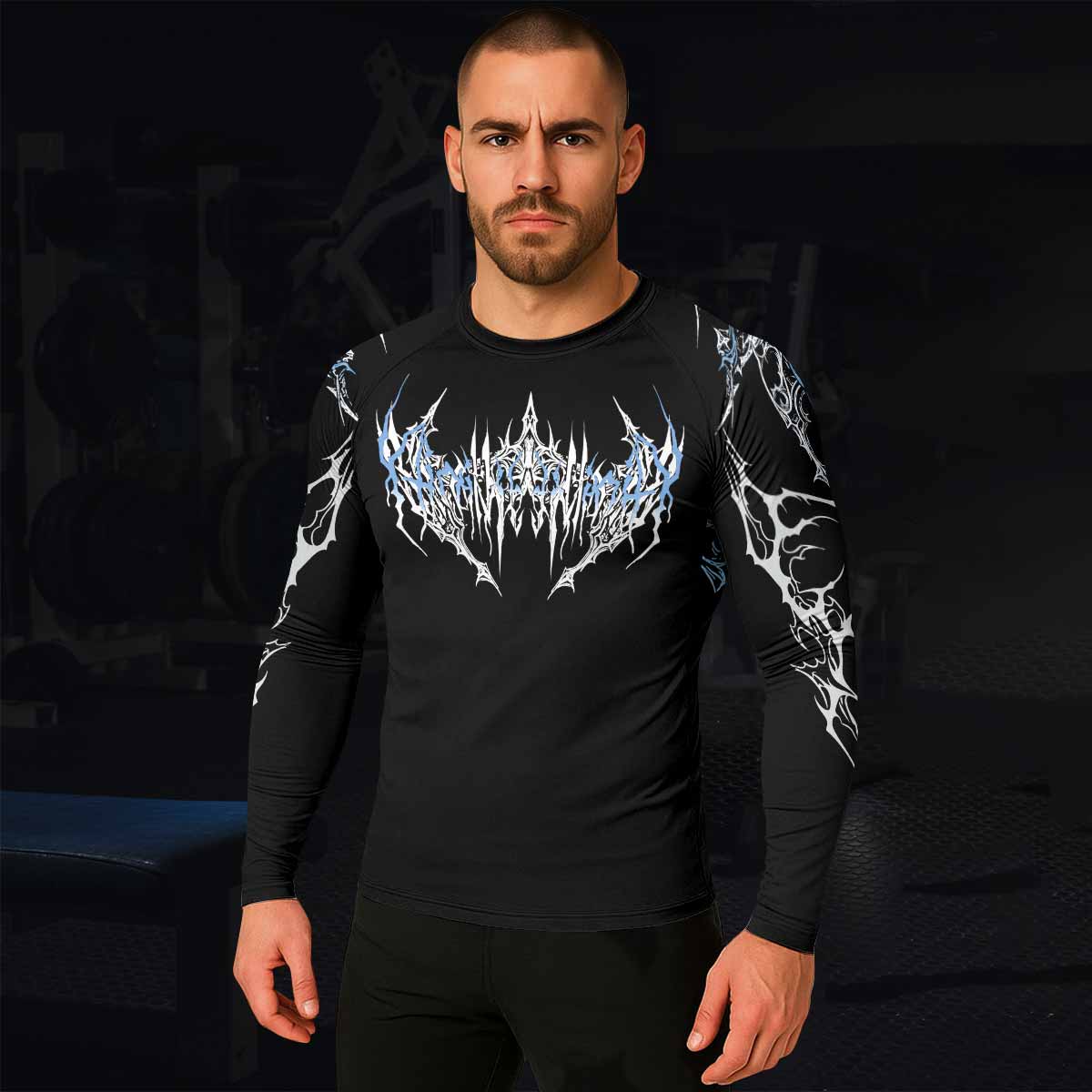 Hellborn Dominion Men's Rash Guard Long Sleeve - lifestyle view