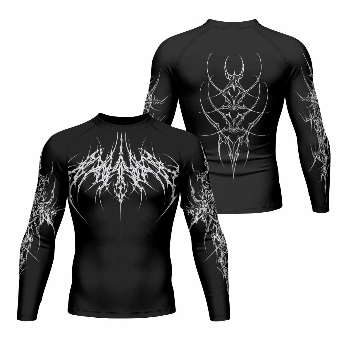 Void Sigil Men's Rash Guard Long Sleeve - front and back view