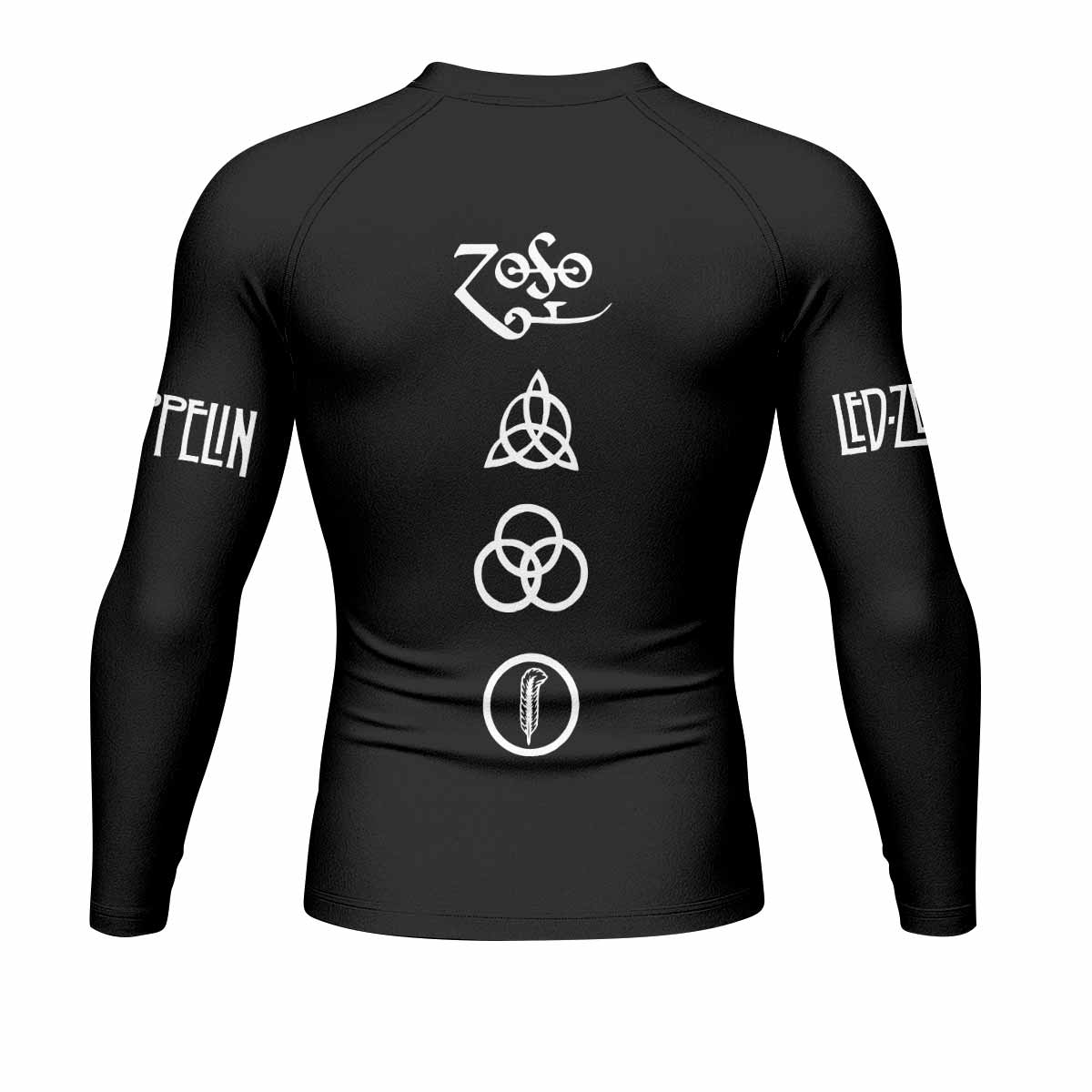 Led Zeppelin North American Tour 1977 Men's Rash Guard Long Sleeve - back view mockup