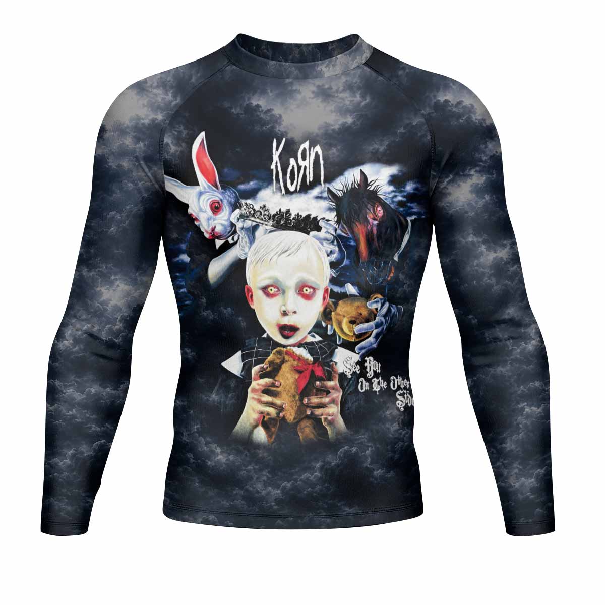 Korn See You On The Other Side Men's Rash Guard Long Sleeve - front view mockup