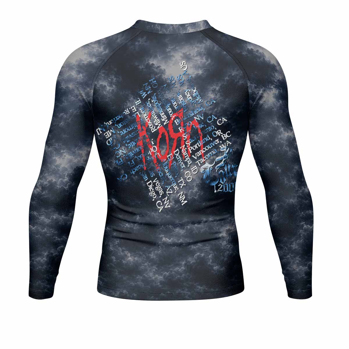 Korn See You On The Other Side Men's Rash Guard Long Sleeve - back view mockup