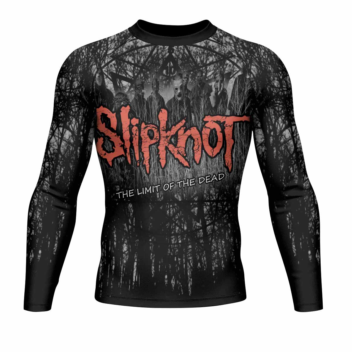 Slipknot The Limits Of The Dead Men's Rash Guard Long Sleeve - front view mockup