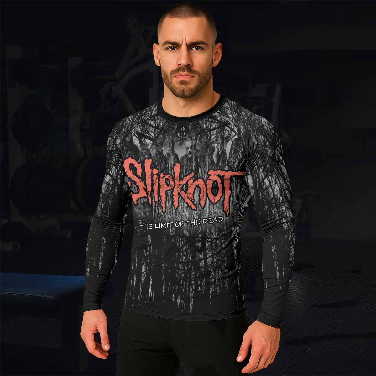 Slipknot The Limits Of The Dead Men's Rash Guard Long Sleeve - lifestyle view