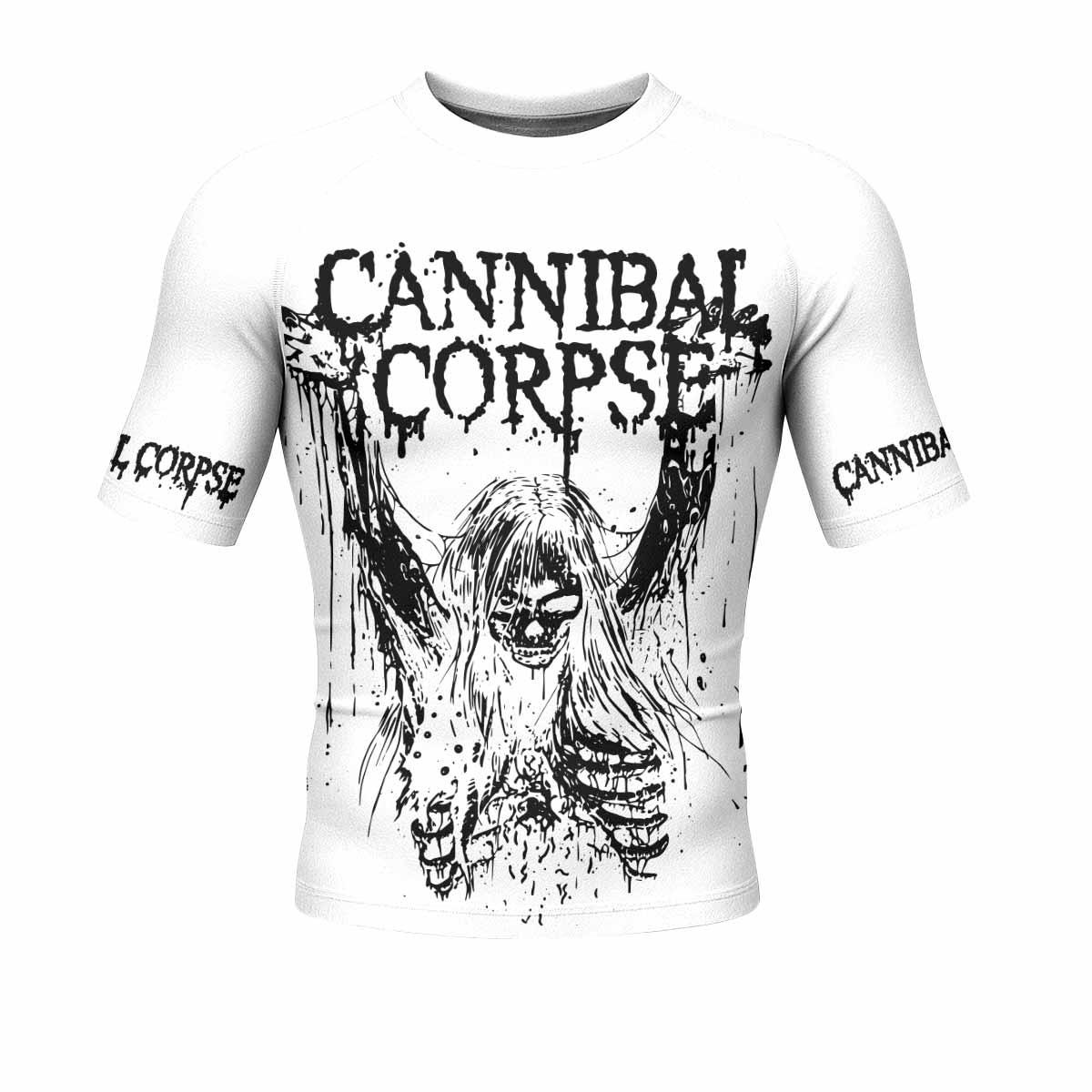 Cannibal Corpse Men's Rash Guard Short Sleeve - front view mockup