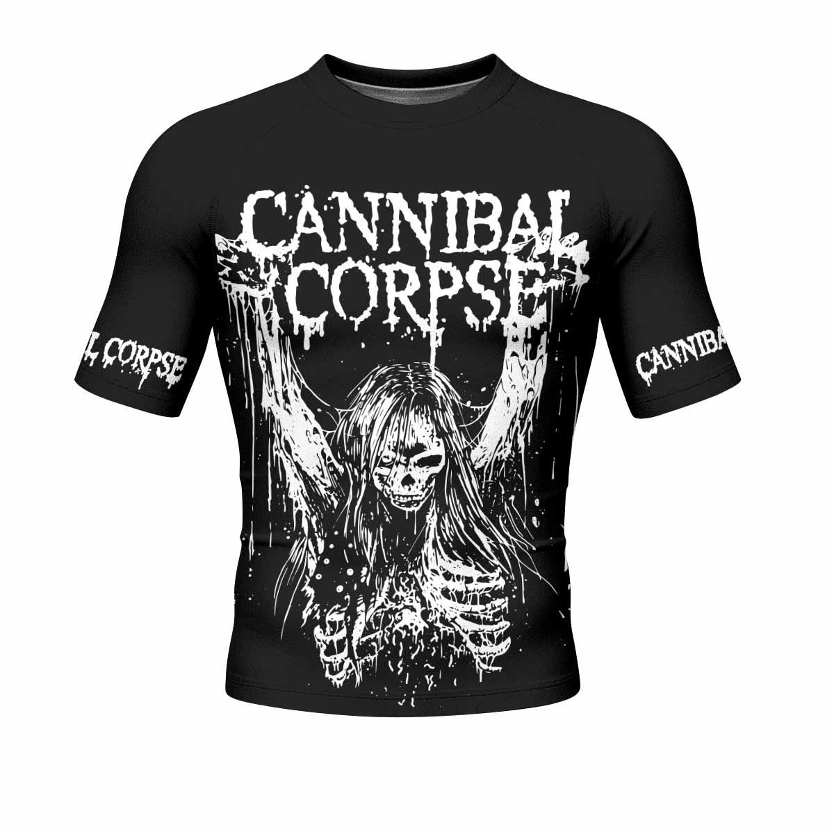 Cannibal Corpse Men's Rash Guard Short Sleeve - front view mockup