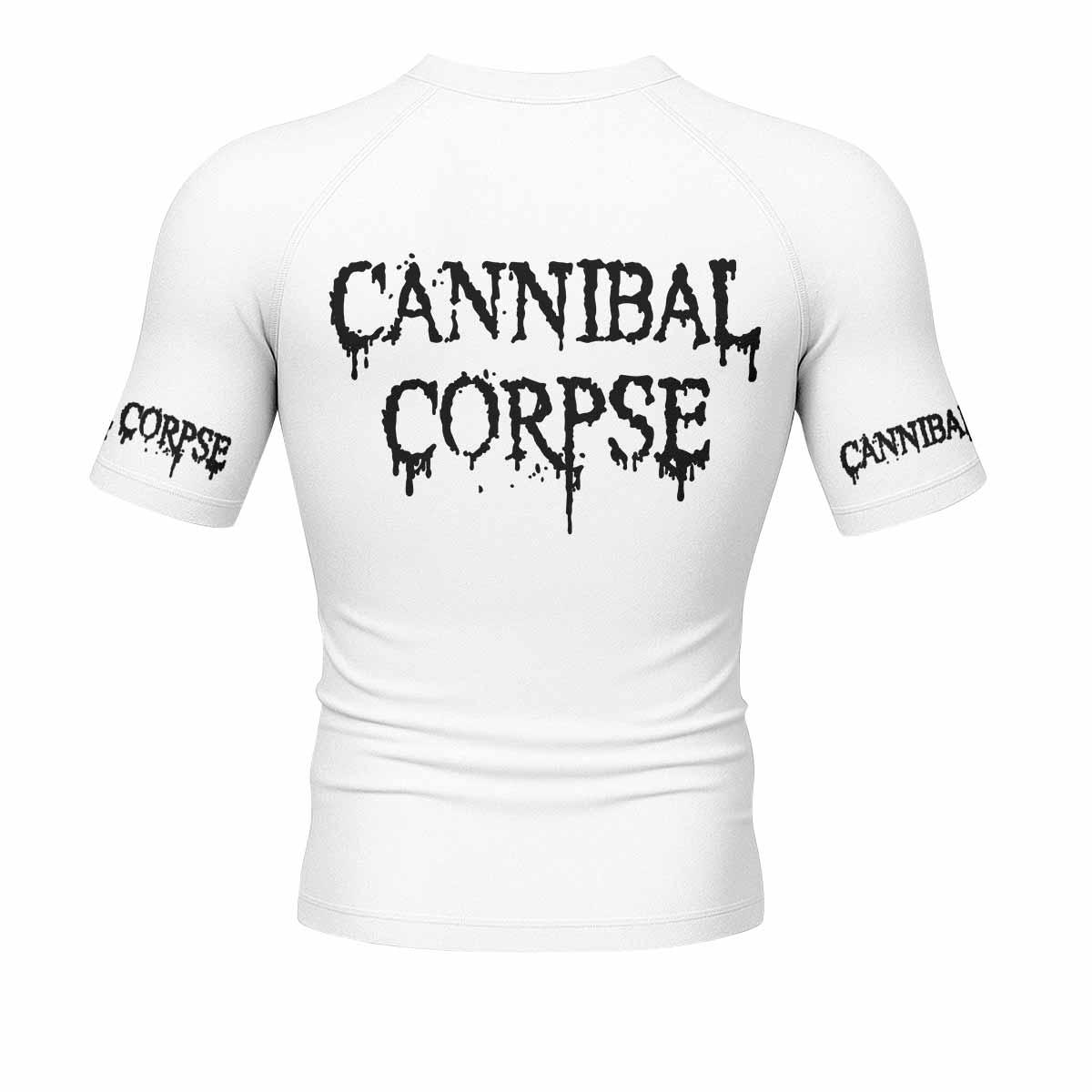 Cannibal Corpse Men's Rash Guard Short Sleeve - back view mockup