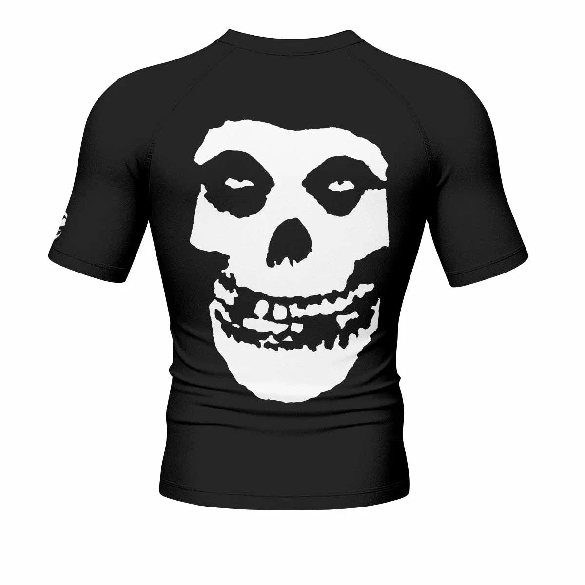 Skull Jiu-Jitsu Men's Rash Guard Short Sleeve - back view mockup