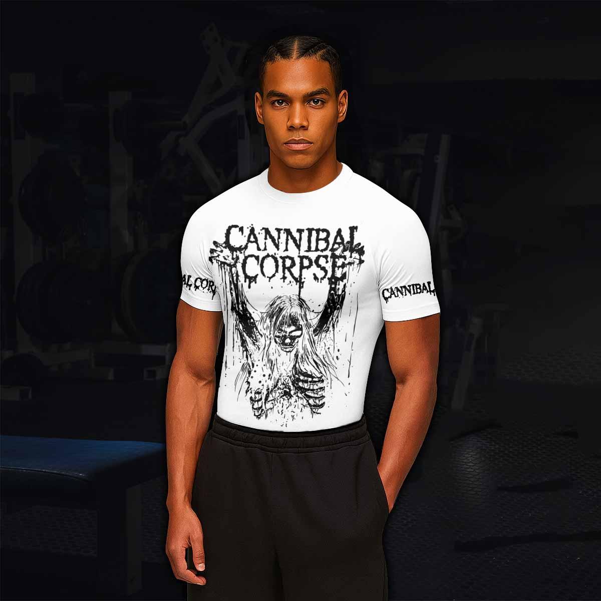 Cannibal Corpse Men's Rash Guard Short Sleeve - lifestyle view