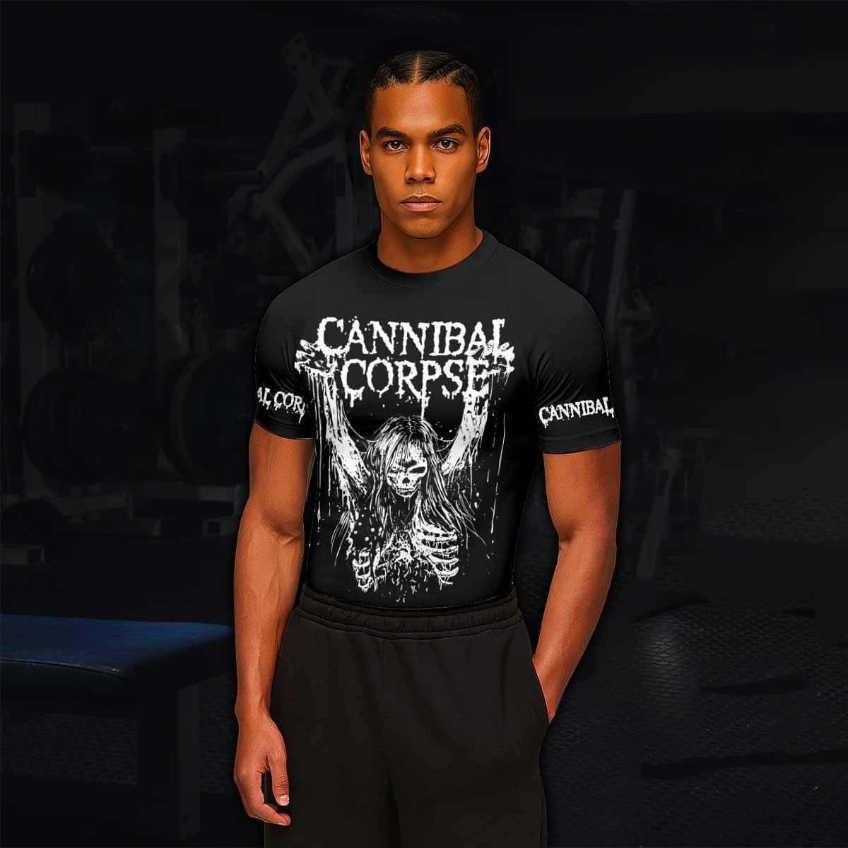 Cannibal Corpse Men's Rash Guard Short Sleeve - lifestyle view