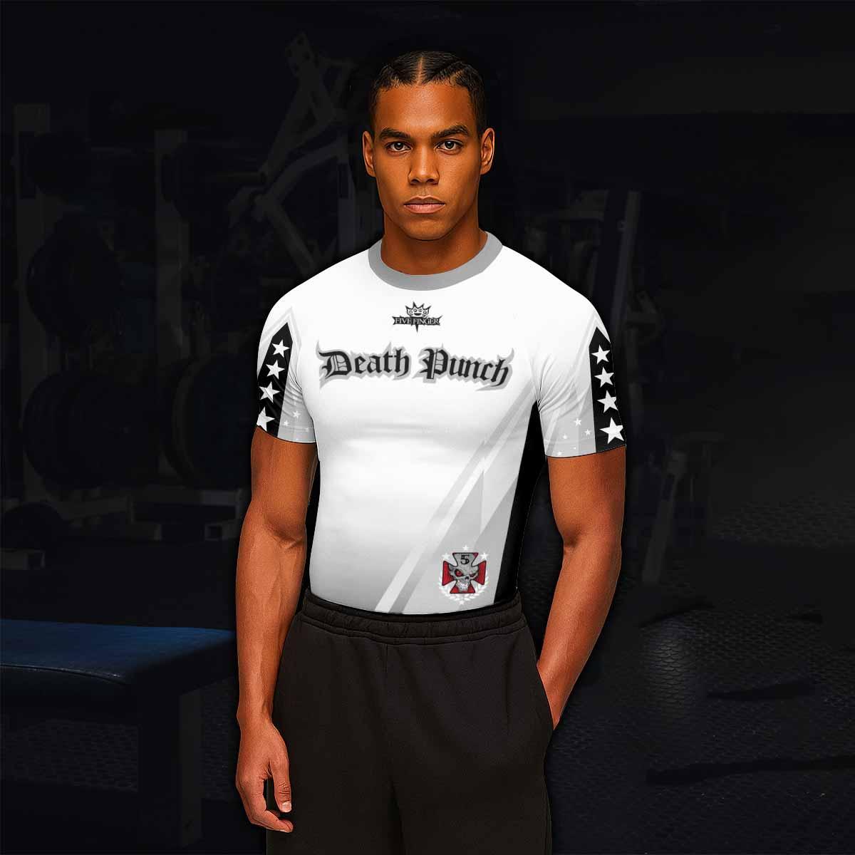 Death Punch Men's Rash Guard Short Sleeve - lifestyle view