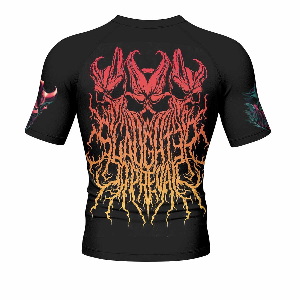 Kostolom Men's Rash Guard Short Sleeve - back view mockup