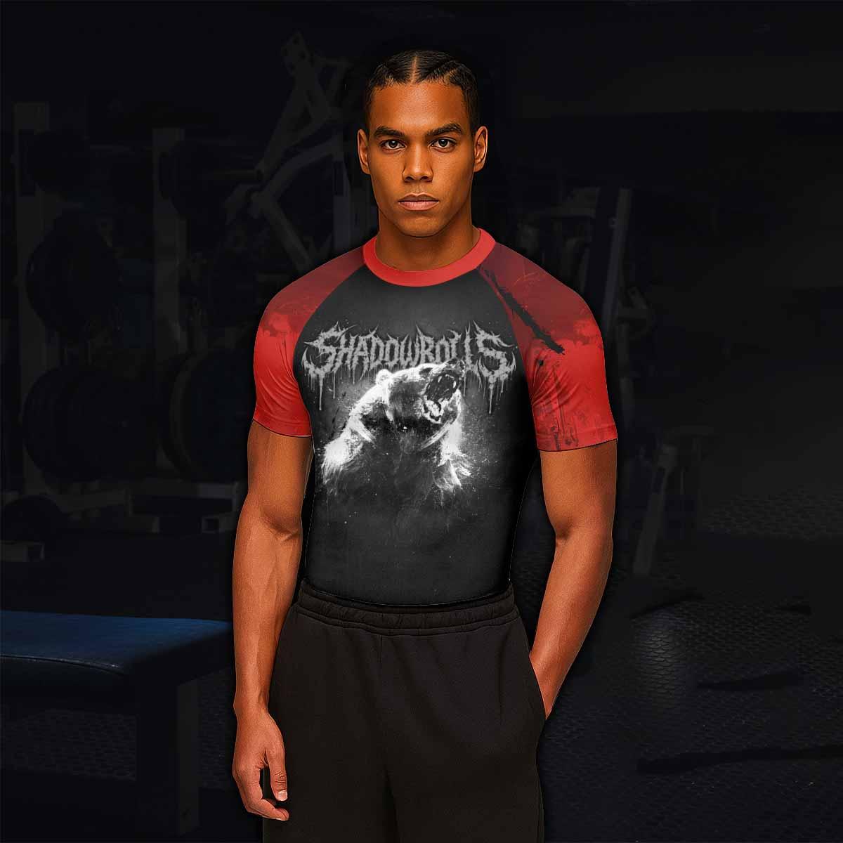Slaughter to Prevail Bear Men's Rash Guard Short Sleeve - lifestyle view