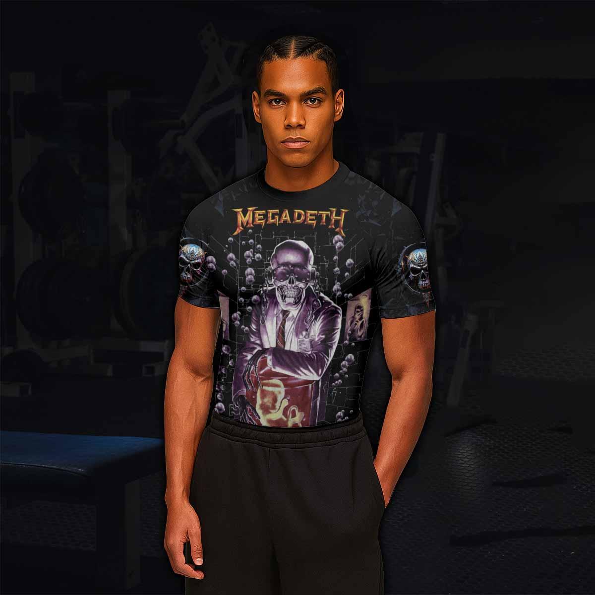 Megadeth Toxic Messiah Men's Rash Guard Short Sleeve - lifestyle view