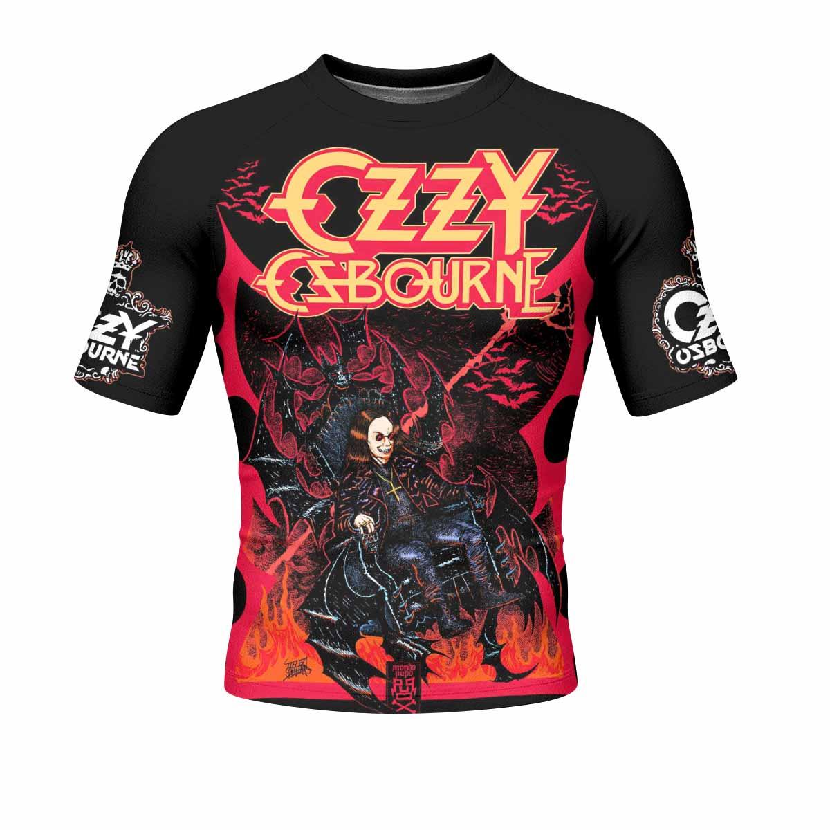 Ozzy Osbourne Men's Rash Guard Short Sleeve - front view mockup