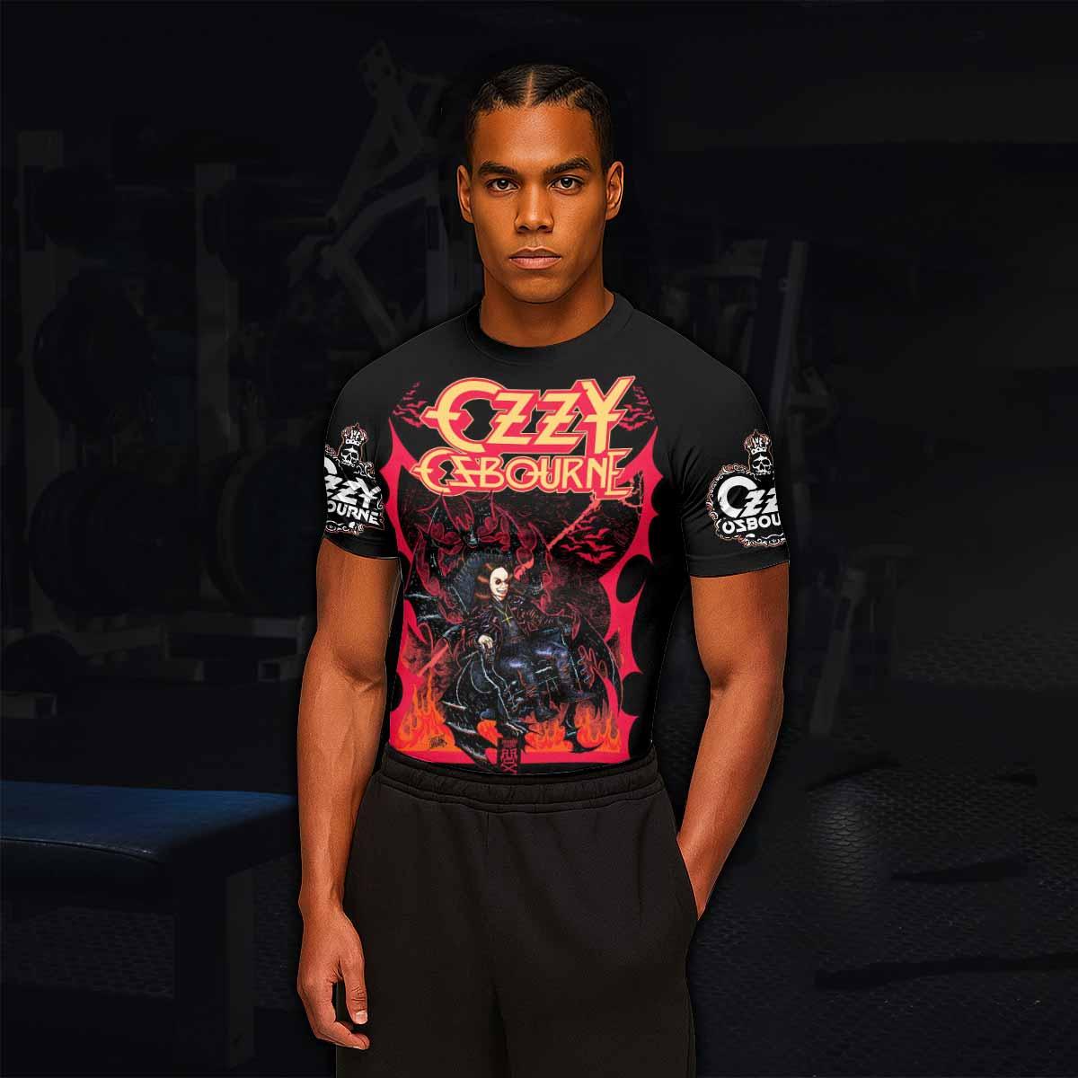 Ozzy Osbourne Men's Rash Guard Short Sleeve - lifestyle view