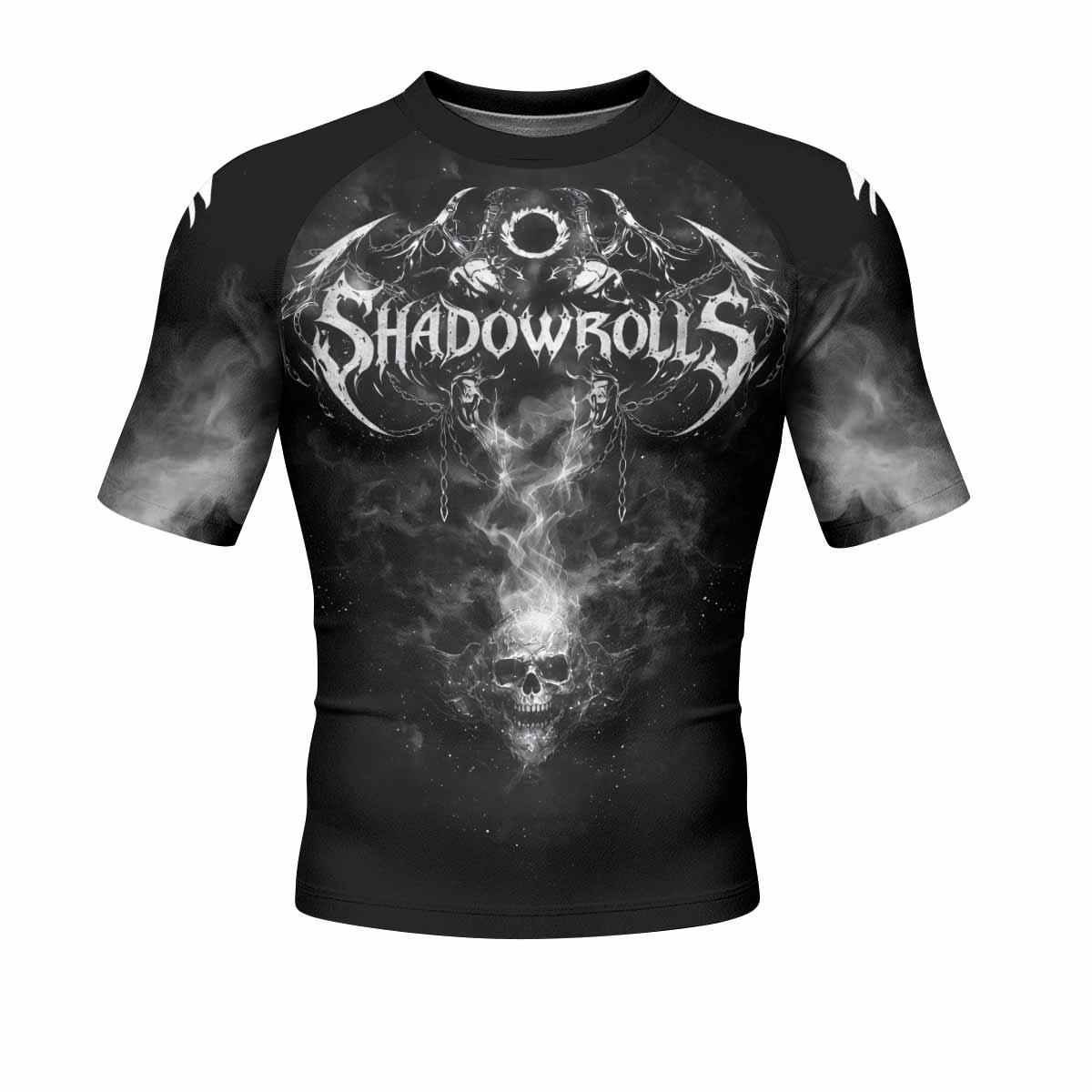 Wraith of the Abyss Men's Rash Guard Short Sleeve - front view mockup