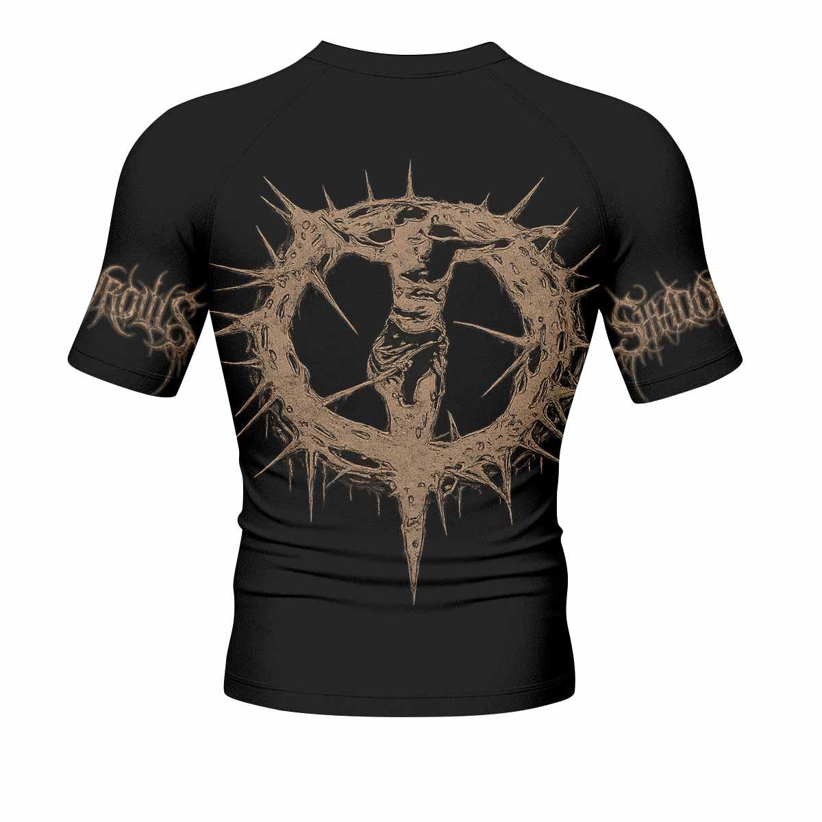 Tears Of Christ Men's Rash Guard Short Sleeve - back view mockup