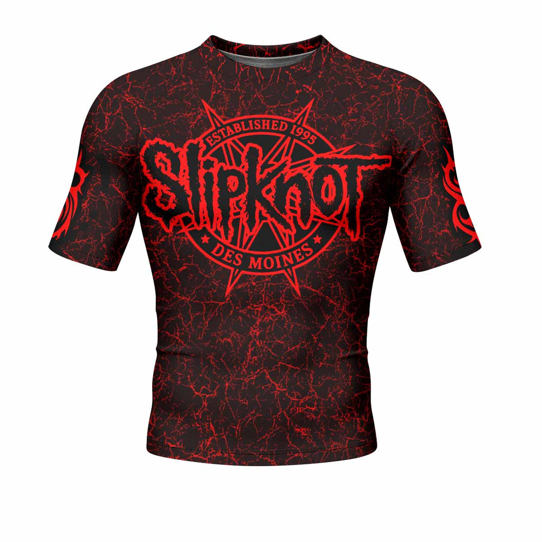 Slipknot Rotting Goat Men's Rash Guard Short Sleeve - front and back view