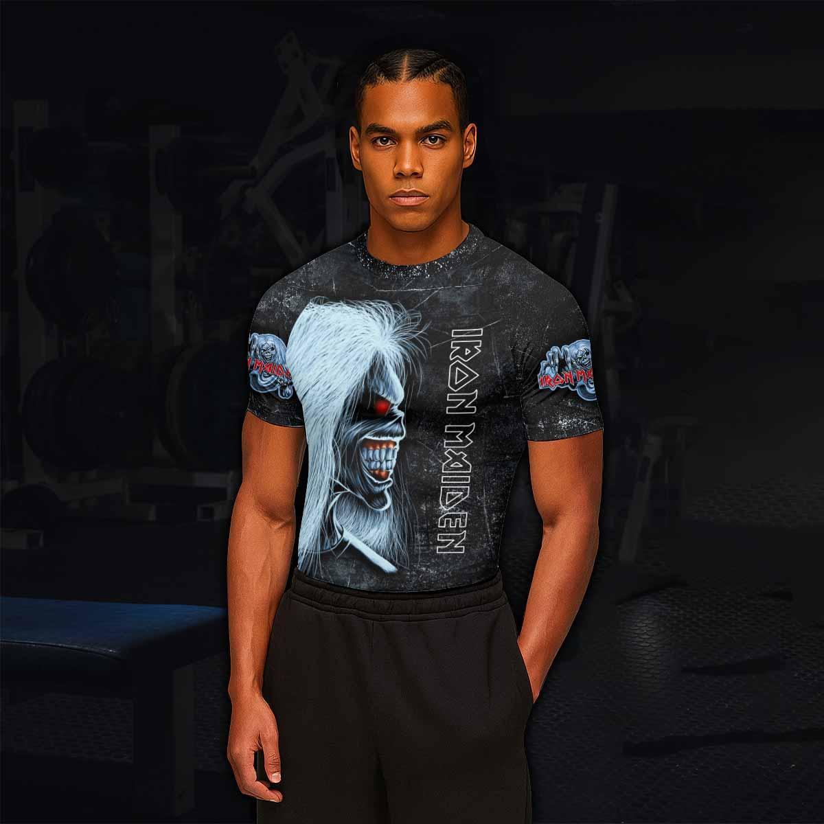 Iron Maiden The Ten Eddies Men's Rash Guard Short Sleeve - lifestyle view