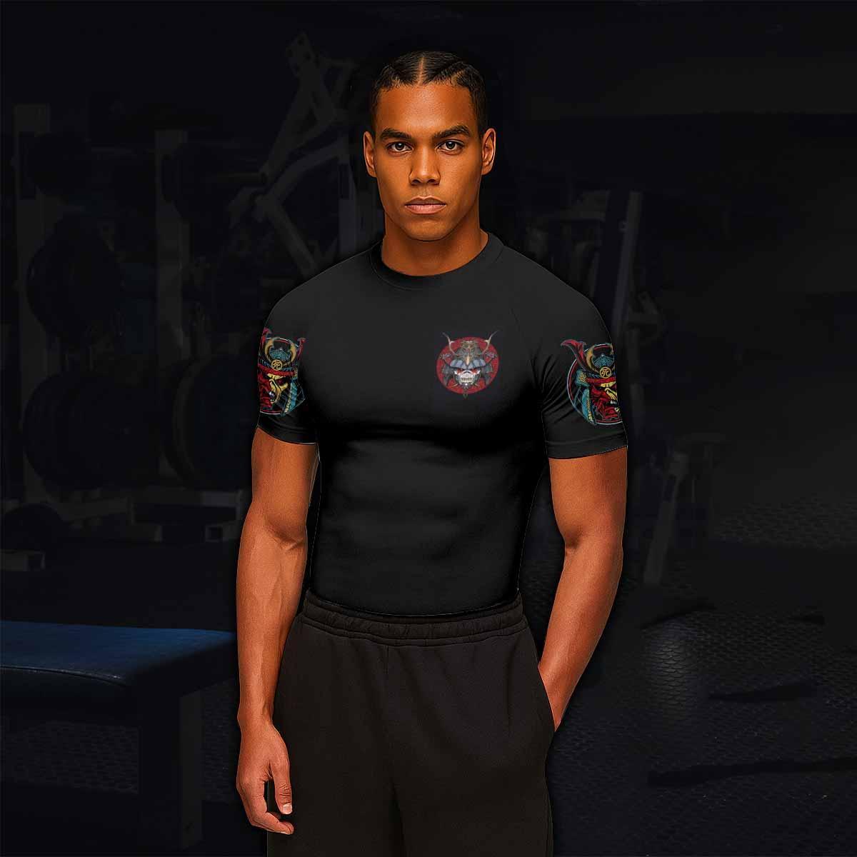 Iron Maiden Samurai Jiu-Jitsu Men's Rash Guard Short Sleeve - lifestyle view
