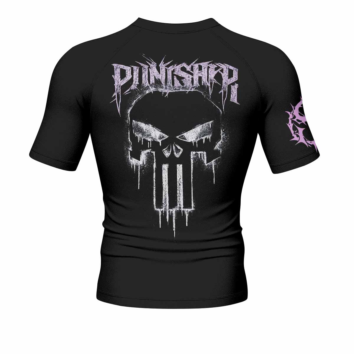 Punisher Final Verdict Men's Rash Guard Short Sleeve - back view mockup