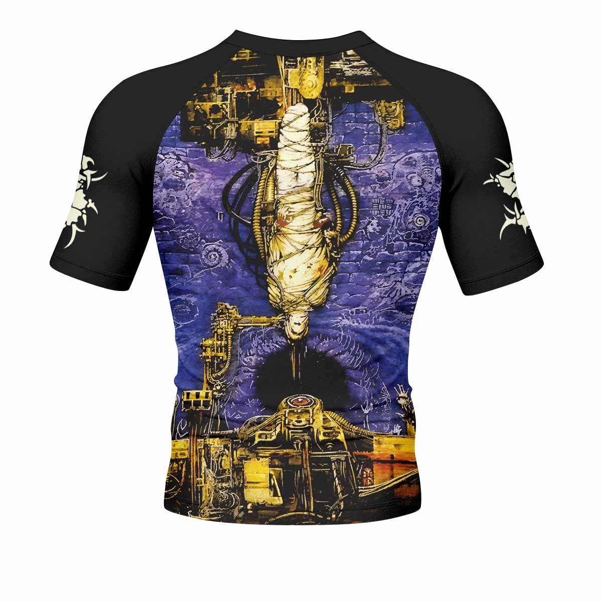 Sepultura Chaos A.D Men's Rash Guard Short Sleeve - back view mockup