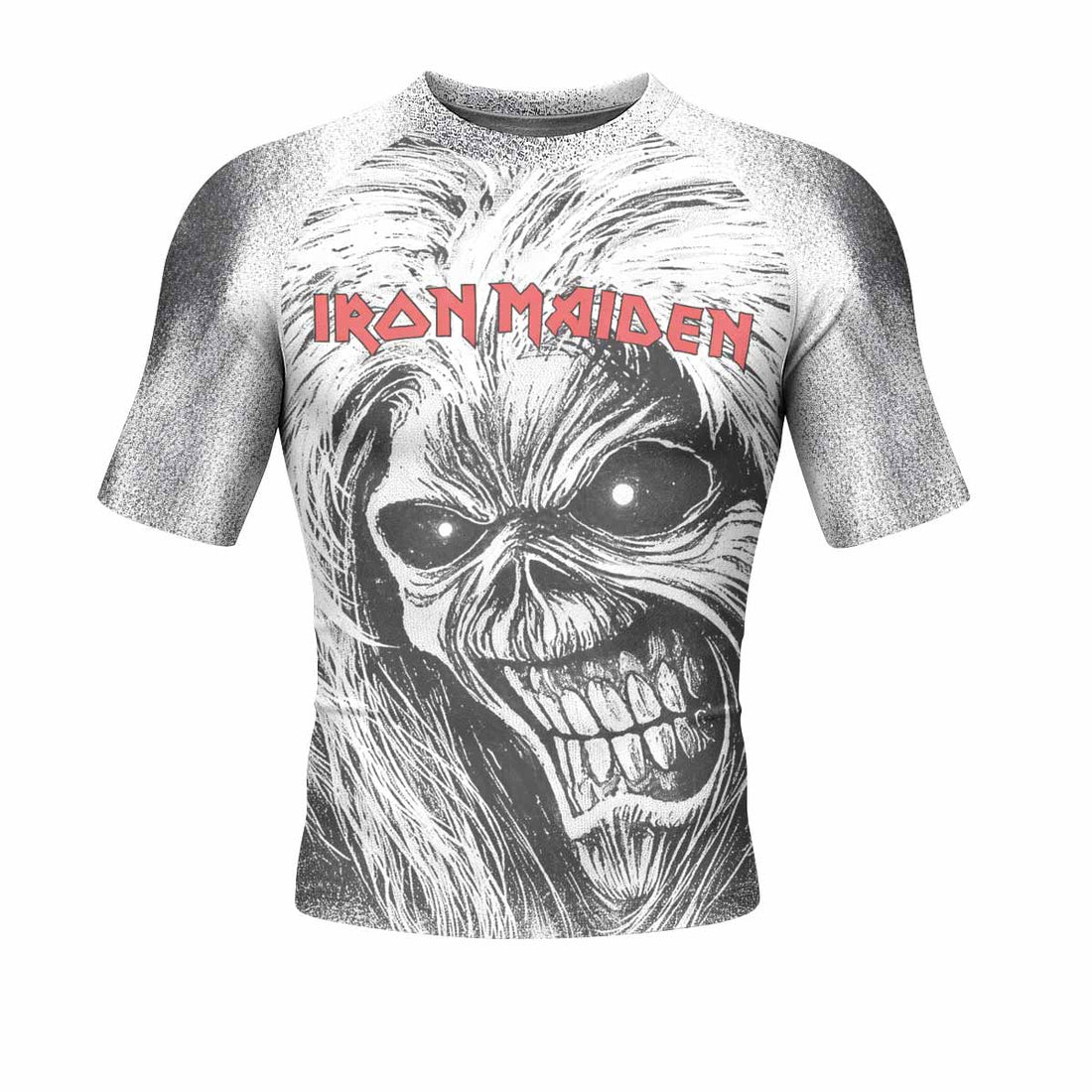 Iron Maiden Killers Men's Rash Guard Short Sleeve - front and back view