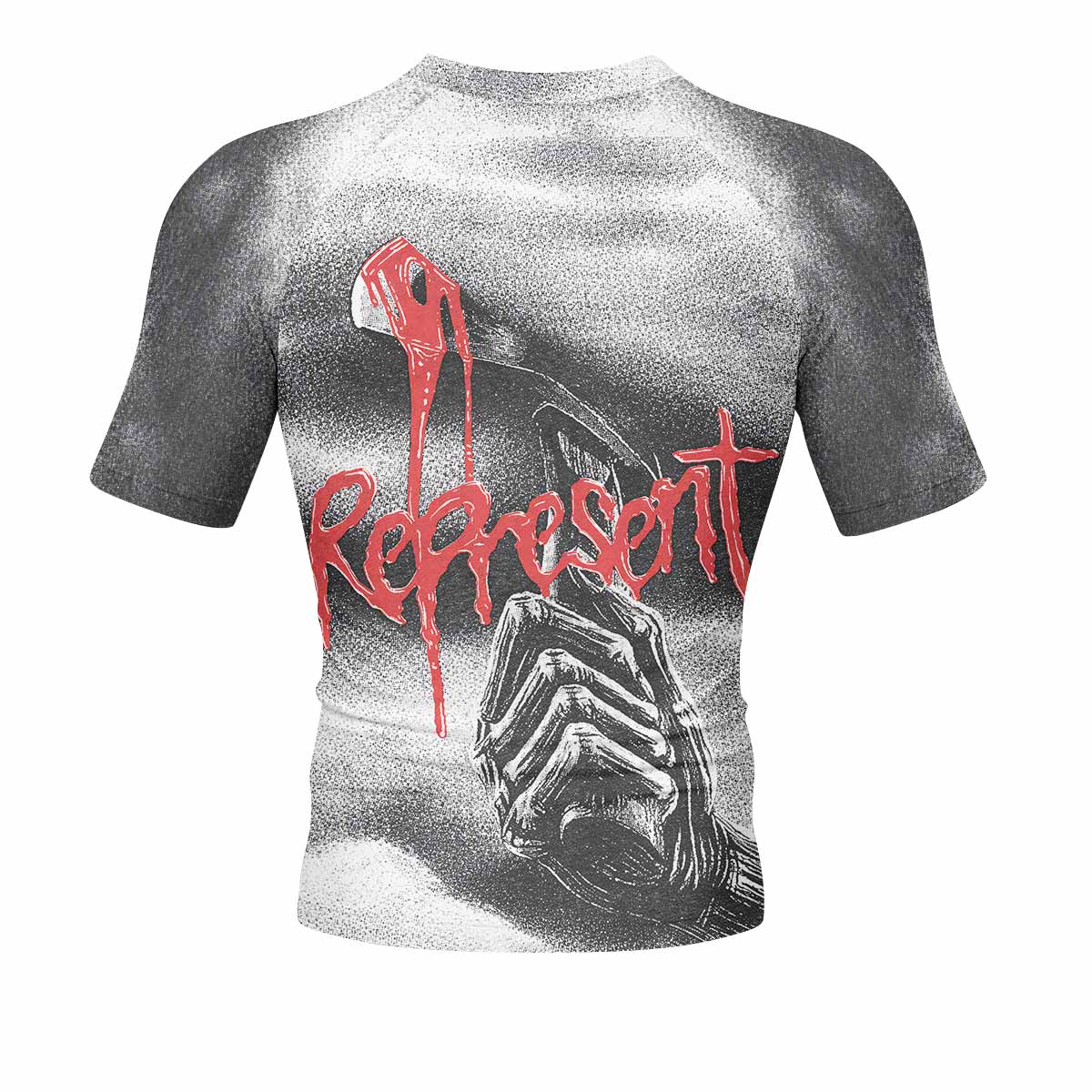 Iron Maiden Killers Men's Rash Guard Short Sleeve - back view mockup