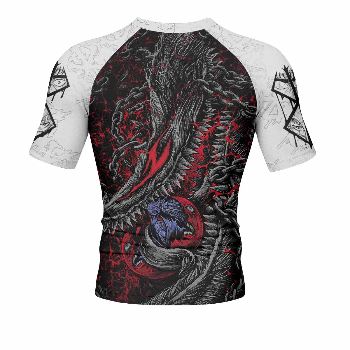 Berserk Berserker Armor Men's Rash Guard Short Sleeve - back view mockup