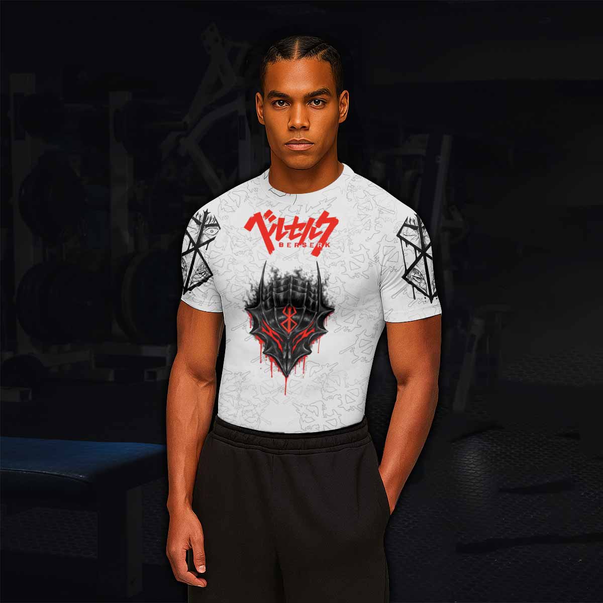 Berserk Berserker Armor Men's Rash Guard Short Sleeve - lifestyle view