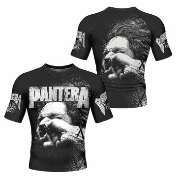 Vulgar Display of Power Pantera Men's Rash Guard Short Sleeve - front and back view