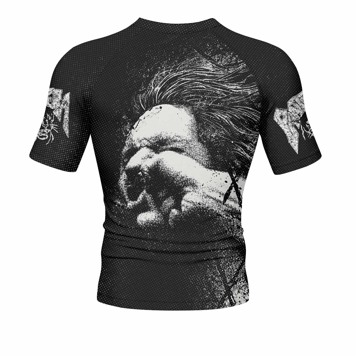 Vulgar Display of Power Pantera Men's Rash Guard Short Sleeve - back view mockup