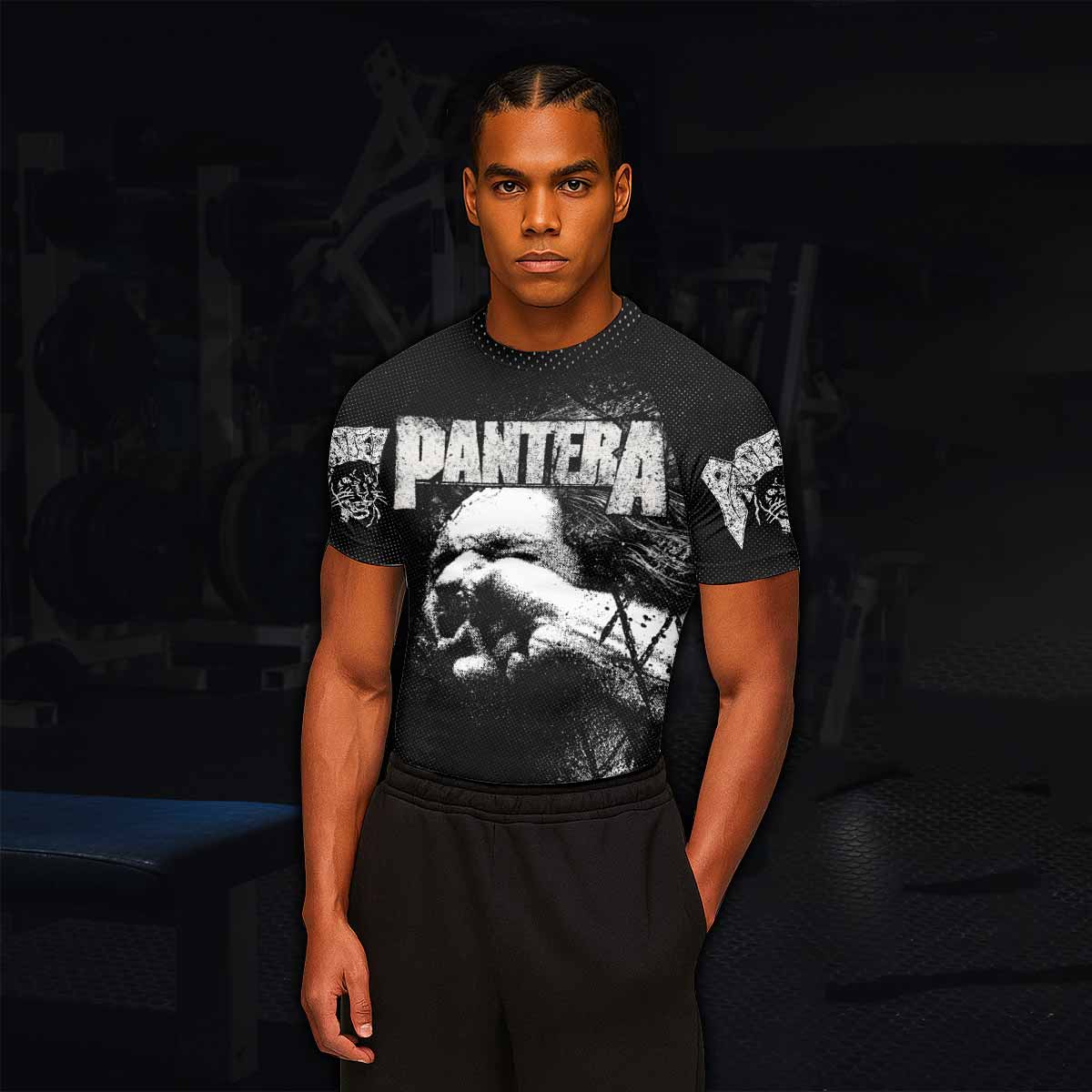 Vulgar Display of Power Pantera Men's Rash Guard Short Sleeve - lifestyle view