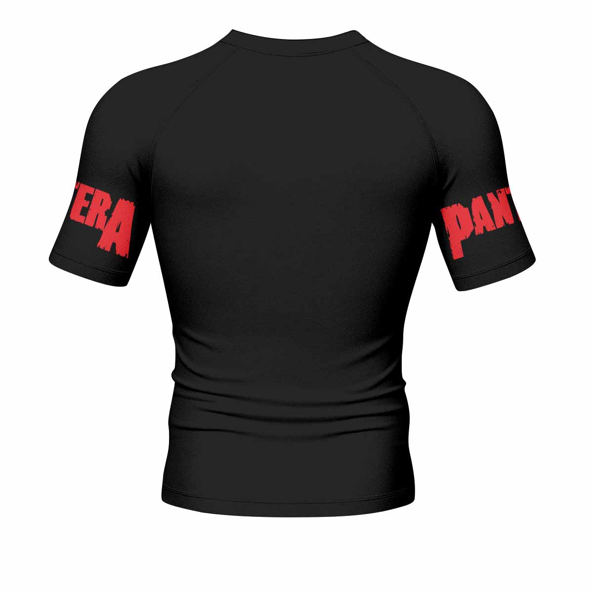 Pantera Cowboys From Hell Logo Men's Rash Guard Short Sleeve - back view mockup